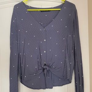 Abercrombie Blue Button Up Top